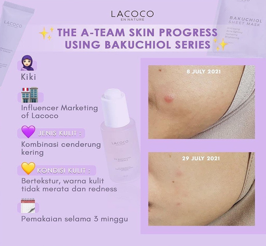 lacoco 2% bakuchiol day cream skin progress